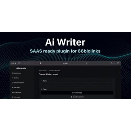 AI – Writing Assistant, Image Generator, Speech to Text – 66biolinks plugin