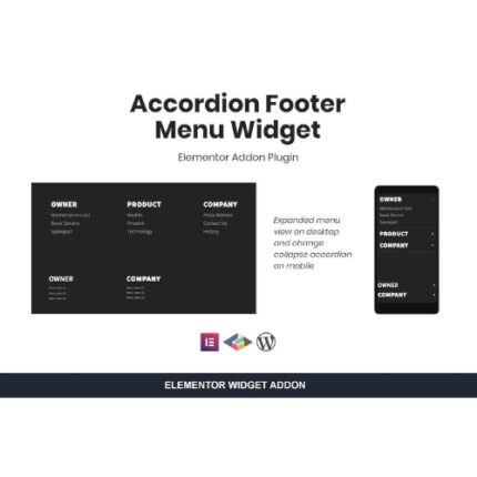Accordion Footer Menu Widget For Elementor