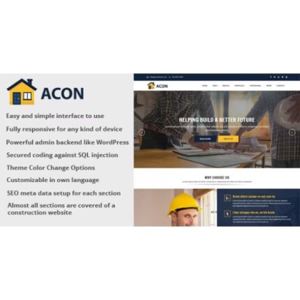 Acon – Architecture and Construction Website CMS