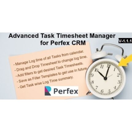 Advanced Task Timesheet Manager Module for Perfex CRM