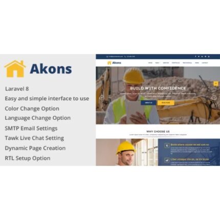 Akons – Building and Construction Website CMS