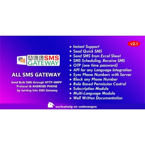 All-SMS-Gateway-Send-Bulk-SMS-through-HTTP-SMPP-Protocol-Android-Phone-Nulled.jpg All SMS Gateway – Send Bulk SMS through HTTP-SMPP Protocol & Android Phone by Turning into Gateway - Image 1