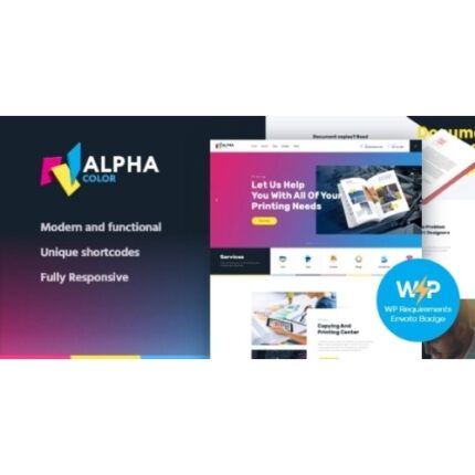 AlphaColor | Type Design & 3D Printing WordPress Theme + Elementor
