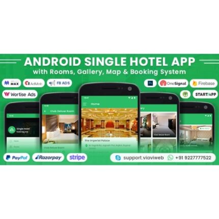 Android Single Hotel Application with Rooms, Gallery, Map & Booking System