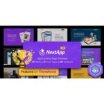 App Landing Page WordPress Theme for Mobile Application Software Design & Development Site – Nextapp