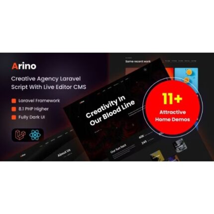 Arino – Creative Agency Laravel Script With Live Editor CMS