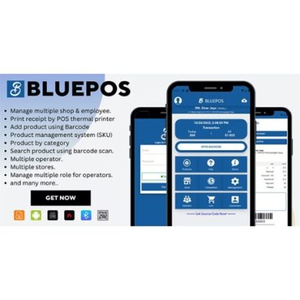 BLUEPOS – Android Mobile Point of sale (POS) With Admin Backend API