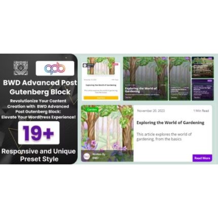 BWD Advanced Blog Post Block Plugin For Gutenberg