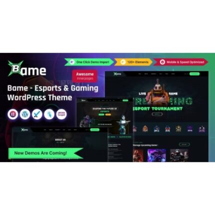 Bame – eSports and Gaming WordPress Theme