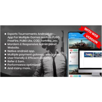 BattleMania With Web version – Tournament App with Website & Admin Panel for PUBG / Free Fire / COD