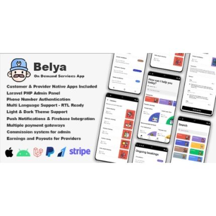 Belya – On Demand Service App | Customer & Provider Apps with Admin Panel