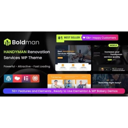 Boldman – Handyman Renovation Services WordPress Theme + RTL
