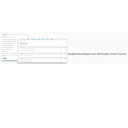 BuddyPress Default Email Notification Settings Control