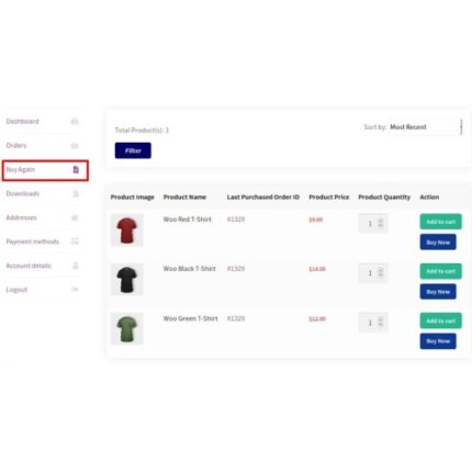 Buy Again for WooCommerce