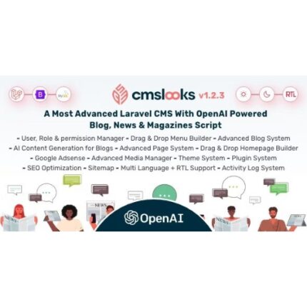 CMSLooks | Laravel CMS With OpenAI Powered Blog, News & Magazines Script