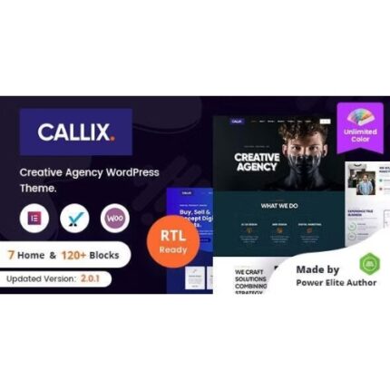 Callix – Creative Agency WordPress Theme + RTL