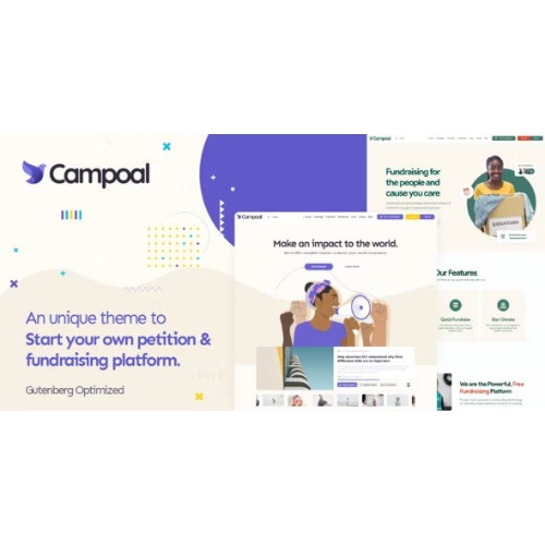 Campoal-Petition-and-Fundraising-WordPress-Theme.jpg Campoal – Petition and Fundraising WordPress Theme - Image 1