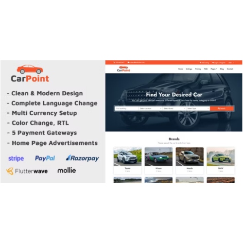CarPoint-Multi-Vendor-Car-Listing-Directory-Free-Download.jpg CarPoint – Multi Vendor Car Listing Directory - Image 1