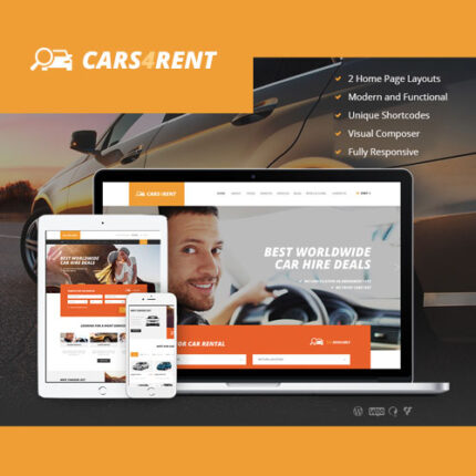 Cars4Rent | Auto Rental & Taxi Service WordPress Theme + RTL