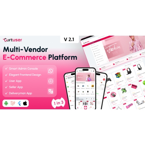 CartUser-Multi-Vendor-E-commerce-Complete-eCommerce-Mobile-App-Web-Admin-and-Seller-Panel.jpg CartUser Multi-Vendor E-commerce – Complete eCommerce Mobile App, Web, Admin and Seller Panel - Image 1