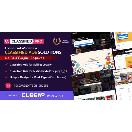 ClassifiedPro-Local-Classifieds-Ads-WordPress-Theme.jpg ClassifiedPro – Local Classifieds Ads WordPress Theme - Image 1