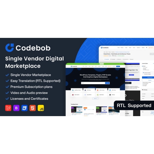 Codebob-Single-Vendor-Digital-Marketplace.jpg Codebob – Single-Vendor Digital Marketplace - Image 1