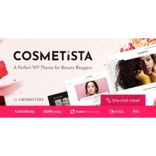 Cosmetista-Beauty-Makeup-Theme.jpg Cosmetista – Makeup Review Beauty WordPress Theme - Image 1