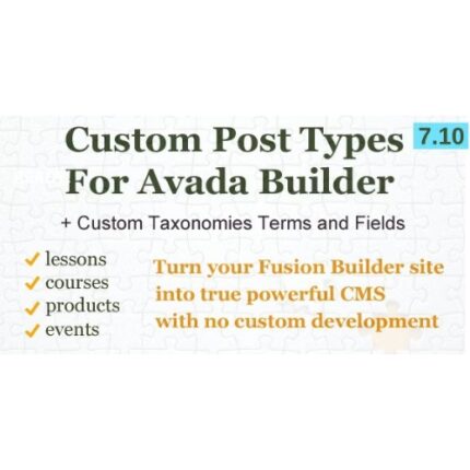 Custom Post Types, Taxonomies and Fields for Avada Builder
