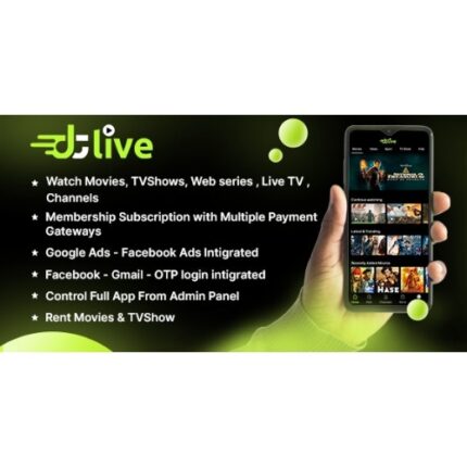 DTLive – Movies – TV Series – Live TV – Channels – OTT – Android app | Laravel Admin Panel