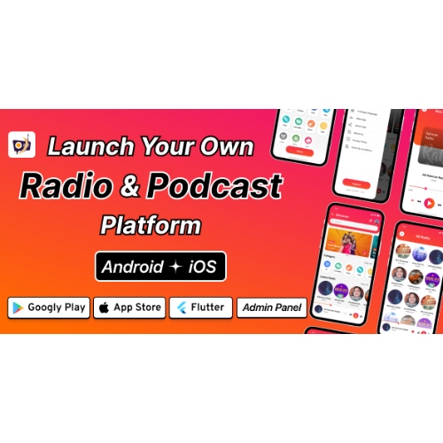 DTRadio-Online-Radio-Podcasts-Live-Events-Flutter-App-iOS-Android-with-admin-panel.jpg DTRadio – Online Radio, Podcasts & Live Events Flutter App (iOS – Android) with admin panel - Image 1