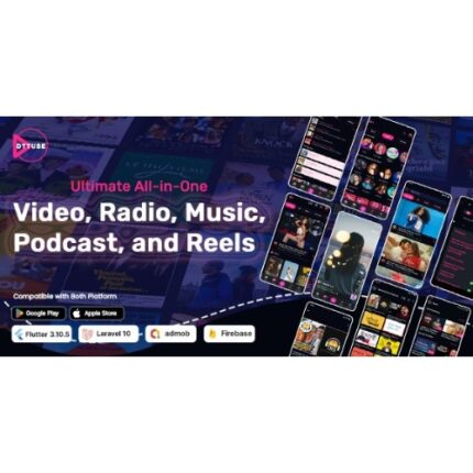 DTTube – Ultimate All-in-One Video,Reels,Podcast,Radio,Music Flutter App with Laravel Admin Panel