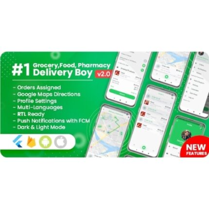Delivery Boy for Groceries, Foods, Pharmacies, Stores Flutter App