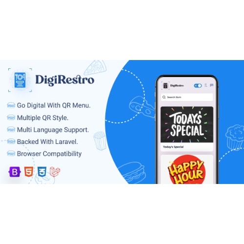 DigiRestro-Single-Owner-Multiple-Restaurant-QR-Menu-Generator-Script-Nulled-2.jpg DigiRestro – Multi Vendor SaaS Restaurant QR Menu Generator - Image 1