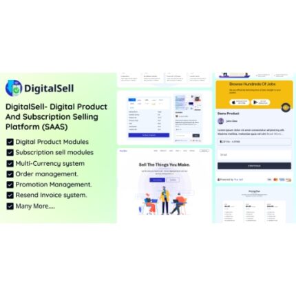 DigitalSell- Digital Product And Subscription Selling Platform (SAAS)