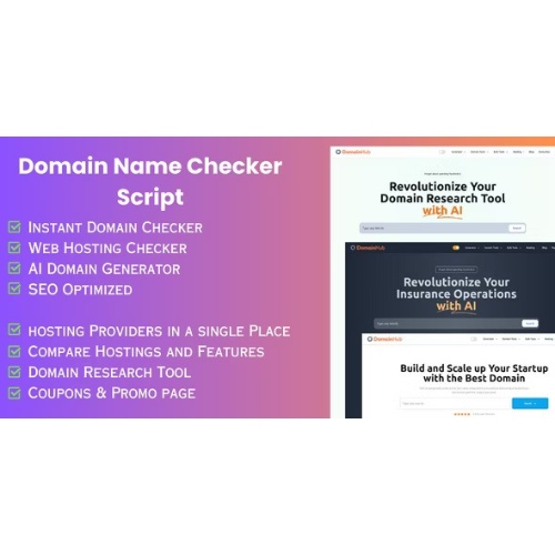 Domain-Hub-Domain-Checker-AI-Name-Generator-Who-is-hosting-Whois-DNS-React-Nextjs-tools.jpg Domain Hub – Domain Checker, AI Name Generator, Who-is-hosting, Whois, DNS React Nextjs tools. - Image 1
