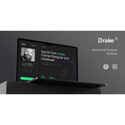Drake-Personal-Portfolio-Resume-Theme.jpg Drake – Personal Portfolio Theme - Image 1