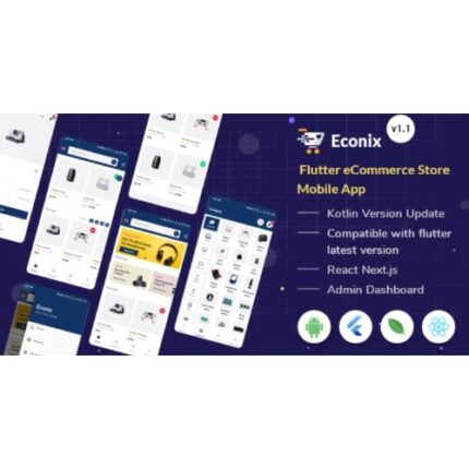 Econix – Flutter eCommerce Store Mobile App + React Node Admin Dashboard