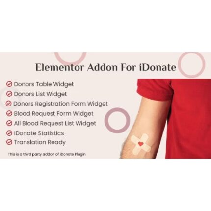 Elementor Addon for IDonatePro – Blood Donation, Request And Donor Management