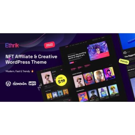 Ethrik – Creative & NFT Affiliate WordPress Theme