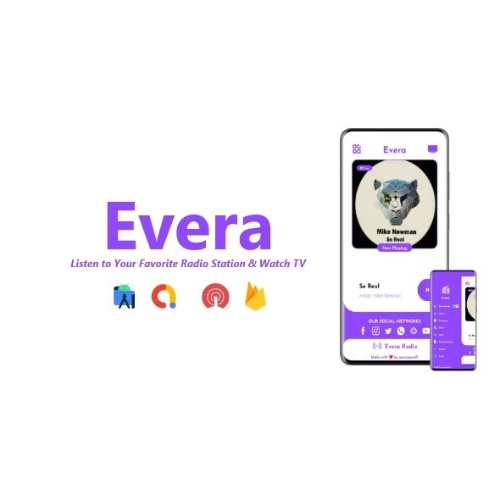 Evera-Single-Station-Radio-TV-App-ADMOB-FIREBASE-ONESIGNAL.jpg Evera – Single Station Radio & TV App | ADMOB, FIREBASE, ONESIGNAL - Image 1
