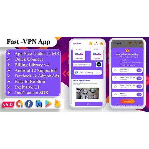 Fast-Pro-VPN-App-Free-Download-VPN-Unblock-Proxy-VPN-In-App-Purchase-High-Secure-VPN-Admob-Ads-Nulle.jpg Fast-Pro VPN App | VPN Unblock Proxy | VPN In App Purchase | High Secure VPN | Admob Ads - Image 1