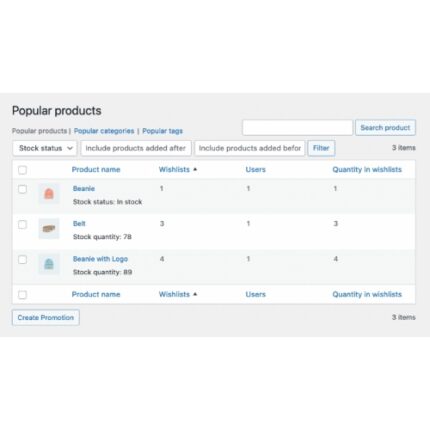 Flexible Wishlist PRO – Analytics & Emails