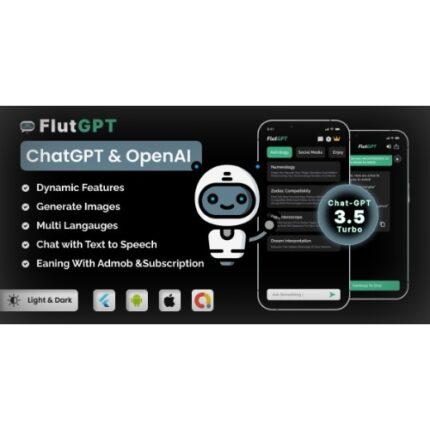 FlutGpt – ChatGPT Flutter Full Application | Art Generator | ADMOB | Subscription Plan