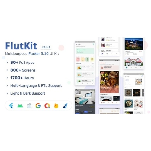 FlutKit-Flutter-UI-Kit-Nulled.jpg FlutKit – Flutter & Figma UI Kit - Image 1