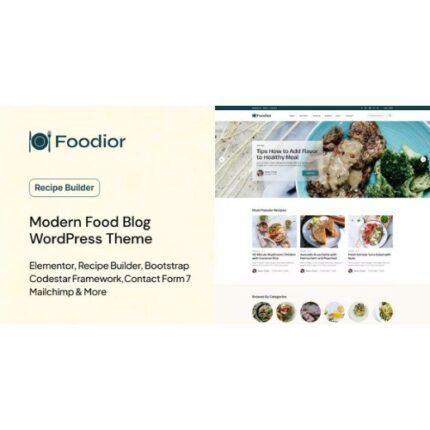 Foodior – Personal Food Blog WordPress Theme