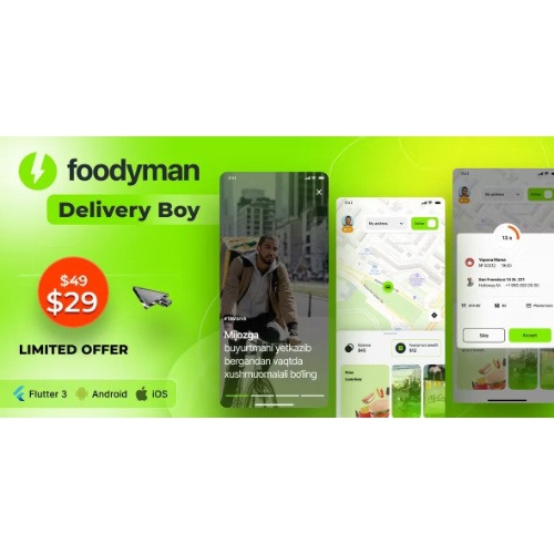 Foodyman-Multi-Restaurant-and-Grocery-Delivery-App-iOSAndroid.jpg Foodyman – Multi – Restaurant (and Grocery) Delivery App (iOS&Android) - Image 1