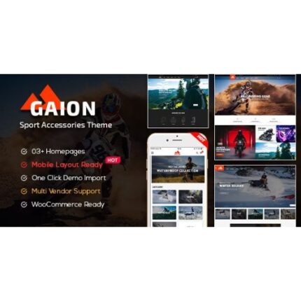 Gaion – Sport Accessories Shop WordPress WooCommerce Theme (Mobile Layout Ready)