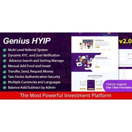 Genius HYIP – All in One Investment Platform
