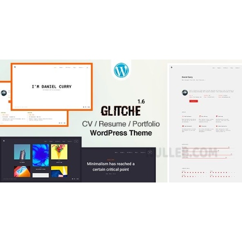 Glitche-CV-Resume-Theme.jpg Glitche – Resume WordPress Theme - Image 1
