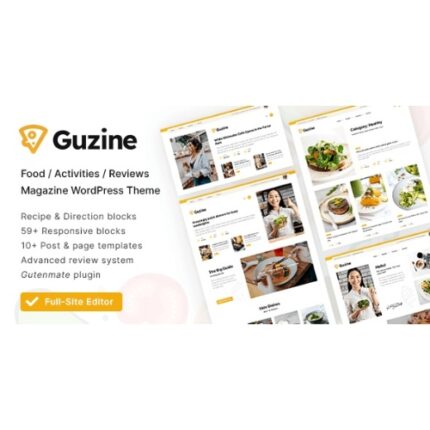 Guzine: Adsense Ready Magazine WordPress Theme for Food Blogging